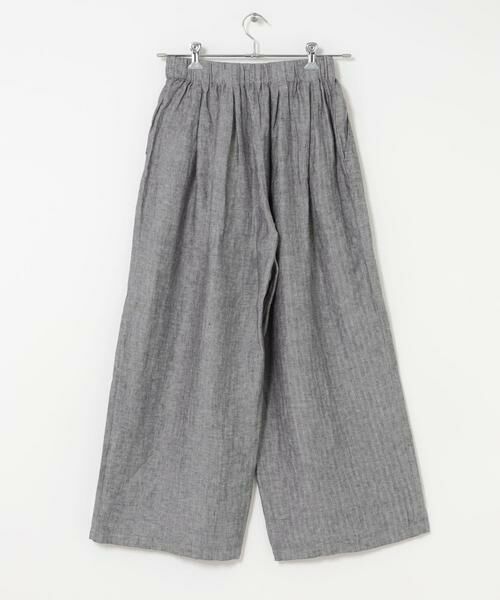 URBAN RESEARCH DOORS / アーバンリサーチ ドアーズ その他パンツ | ヘリンボーンリネンワイドギャザーパンツ | 詳細4
