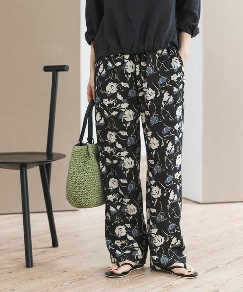 URBAN RESEARCH DOORS / アーバンリサーチ ドアーズ その他パンツ | 『WEB限定』リネンリヨセルプリントイージーパンツ | 詳細1