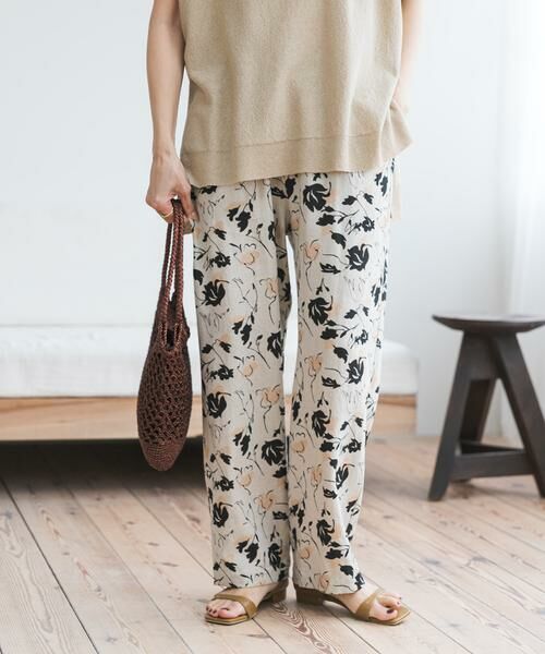 URBAN RESEARCH DOORS / アーバンリサーチ ドアーズ その他パンツ | 『WEB限定』リネンリヨセルプリントイージーパンツ | 詳細16