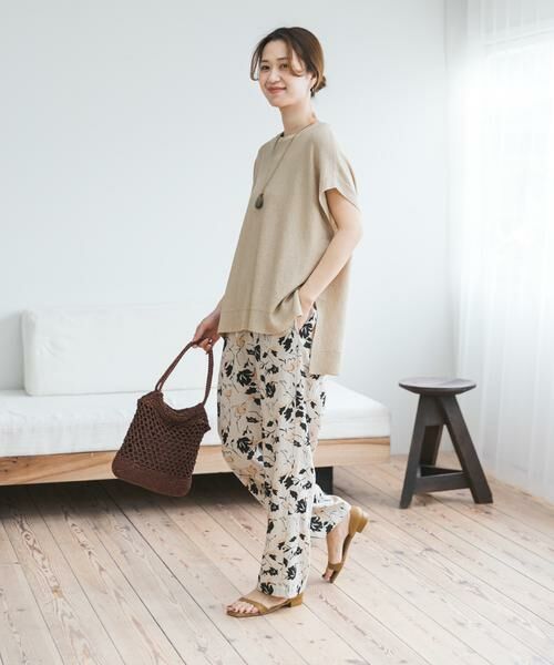 URBAN RESEARCH DOORS / アーバンリサーチ ドアーズ その他パンツ | 『WEB限定』リネンリヨセルプリントイージーパンツ | 詳細20