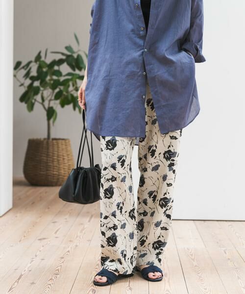 URBAN RESEARCH DOORS / アーバンリサーチ ドアーズ その他パンツ | 『WEB限定』リネンリヨセルプリントイージーパンツ | 詳細23