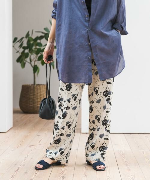 URBAN RESEARCH DOORS / アーバンリサーチ ドアーズ その他パンツ | 『WEB限定』リネンリヨセルプリントイージーパンツ | 詳細24