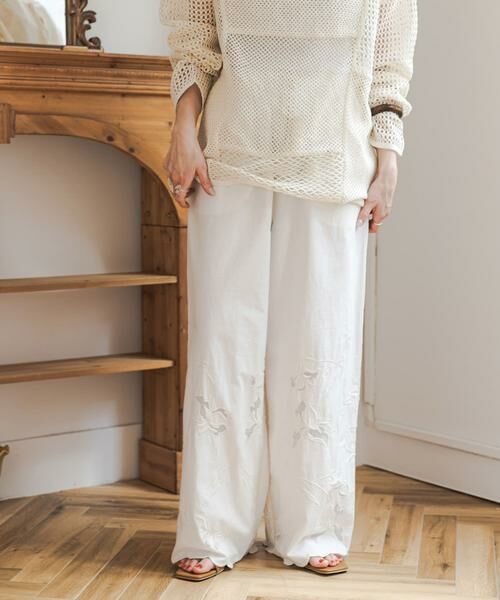 URBAN RESEARCH DOORS / アーバンリサーチ ドアーズ その他パンツ | エンブロイダリーレースイージーパンツ | 詳細1