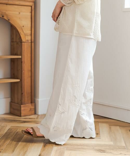 URBAN RESEARCH DOORS / アーバンリサーチ ドアーズ その他パンツ | エンブロイダリーレースイージーパンツ | 詳細3