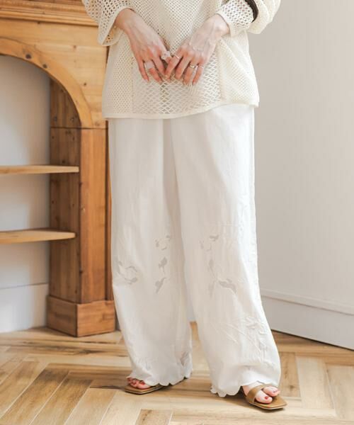 URBAN RESEARCH DOORS / アーバンリサーチ ドアーズ その他パンツ | エンブロイダリーレースイージーパンツ | 詳細4