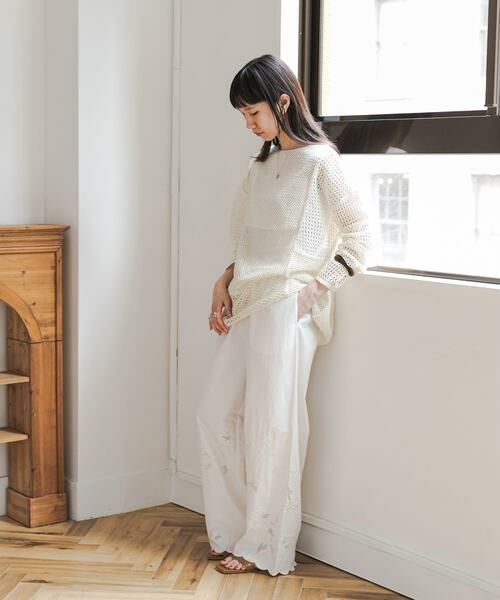 URBAN RESEARCH DOORS / アーバンリサーチ ドアーズ その他パンツ | エンブロイダリーレースイージーパンツ | 詳細6