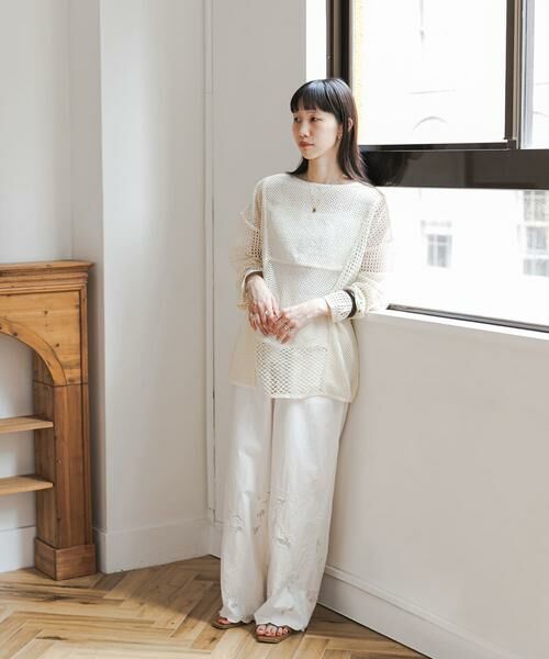 URBAN RESEARCH DOORS / アーバンリサーチ ドアーズ その他パンツ | エンブロイダリーレースイージーパンツ | 詳細7