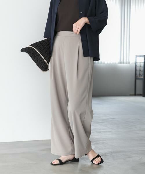 URBAN RESEARCH DOORS / アーバンリサーチ ドアーズ その他パンツ | 『UR TECH』完声/涼フロントタックEZパンツ(ベージュ)