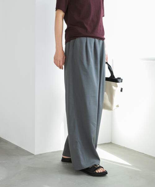 URBAN RESEARCH DOORS / アーバンリサーチ ドアーズ その他パンツ | 『UR TECH』完声/涼ギャザーワイドパンツ | 詳細1