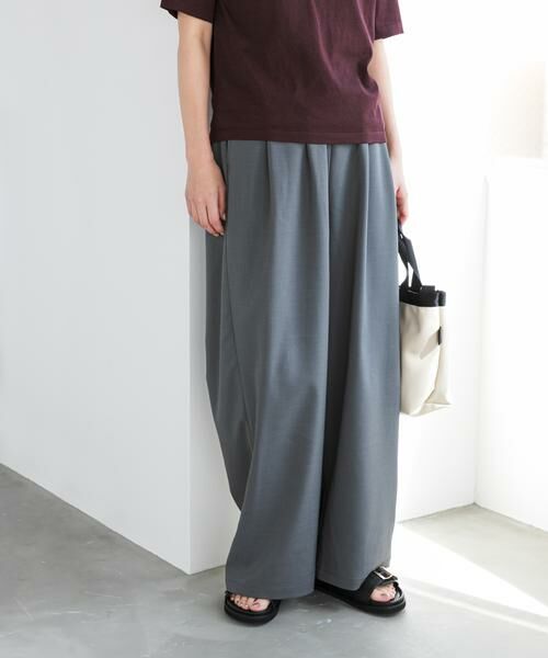 URBAN RESEARCH DOORS / アーバンリサーチ ドアーズ その他パンツ | 『UR TECH』完声/涼ギャザーワイドパンツ | 詳細2