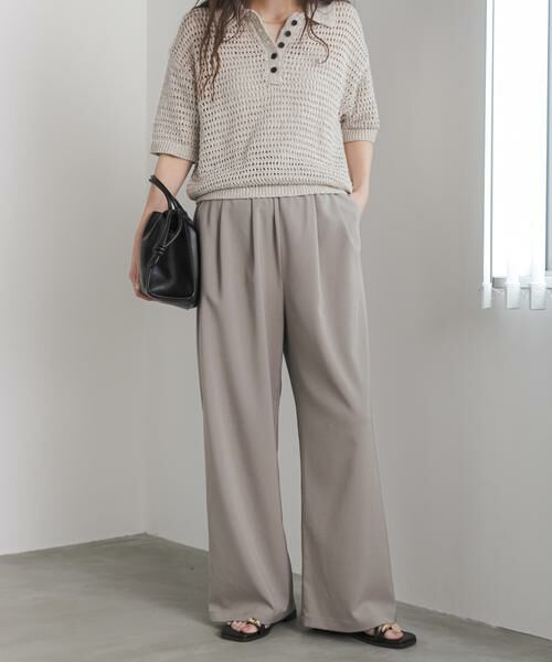 URBAN RESEARCH DOORS / アーバンリサーチ ドアーズ その他パンツ | 『UR TECH』完声/涼ギャザーワイドパンツ | 詳細19