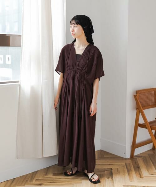 URBAN RESEARCH DOORS / アーバンリサーチ ドアーズ ワンピース | ピンタックギャザーワンピース | 詳細3