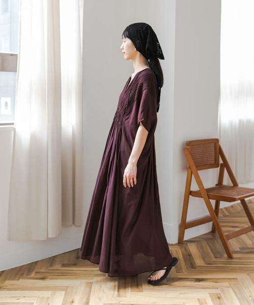 URBAN RESEARCH DOORS / アーバンリサーチ ドアーズ ワンピース | ピンタックギャザーワンピース | 詳細4