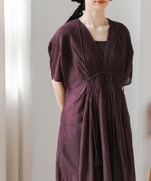 URBAN RESEARCH DOORS / アーバンリサーチ ドアーズ ワンピース | ピンタックギャザーワンピース | 詳細5