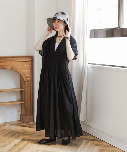 URBAN RESEARCH DOORS / アーバンリサーチ ドアーズ ワンピース | ピンタックギャザーワンピース | 詳細24