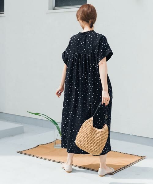 URBAN RESEARCH DOORS / アーバンリサーチ ドアーズ ワンピース | リネンリヨセルドットワンピース | 詳細2