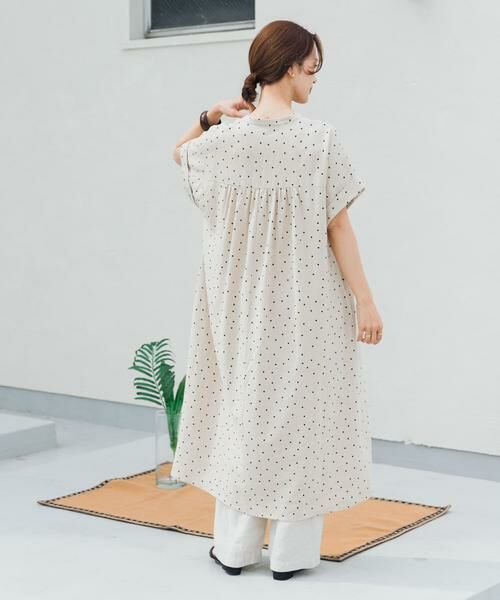 URBAN RESEARCH DOORS / アーバンリサーチ ドアーズ ワンピース | リネンリヨセルドットワンピース | 詳細14