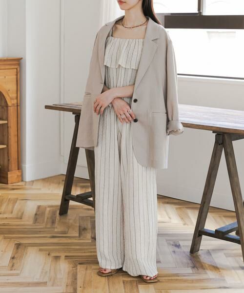 URBAN RESEARCH DOORS / アーバンリサーチ ドアーズ ワンピース | ラメストライプセットアップ | 詳細11