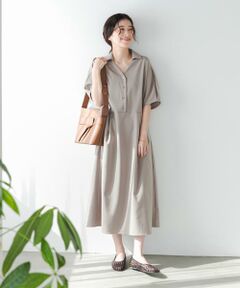 URBAN RESEARCH DOORS / アーバンリサーチ ドアーズ ワンピース | 『UR TECH』完声/涼ドルマン半袖ワンピース