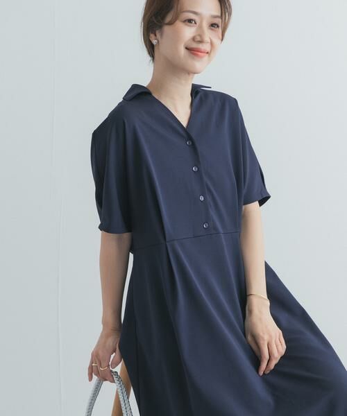 URBAN RESEARCH DOORS / アーバンリサーチ ドアーズ ワンピース | 『UR TECH』完声/涼ドルマン半袖ワンピース | 詳細1