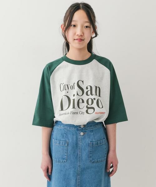 URBAN RESEARCH DOORS / アーバンリサーチ ドアーズ トップス | 『150サイズ』ロゴプリントラグランTシャツ(KIDS) | 詳細1