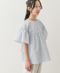 URBAN RESEARCH DOORS / アーバンリサーチ ドアーズ トップス | 『150サイズあり』ストライプ2wayサッカーブラウス(KIDS)