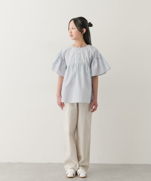 URBAN RESEARCH DOORS / アーバンリサーチ ドアーズ トップス | 『150サイズあり』ストライプ2wayサッカーブラウス(KIDS) | 詳細6