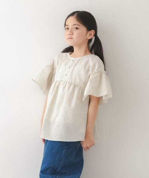 URBAN RESEARCH DOORS / アーバンリサーチ ドアーズ トップス | 『150サイズあり』ストライプ2wayサッカーブラウス(KIDS) | 詳細25