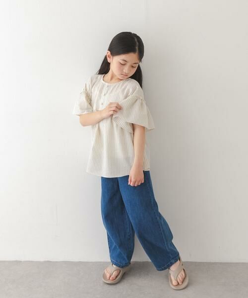 URBAN RESEARCH DOORS / アーバンリサーチ ドアーズ トップス | 『150サイズあり』ストライプ2wayサッカーブラウス(KIDS) | 詳細27