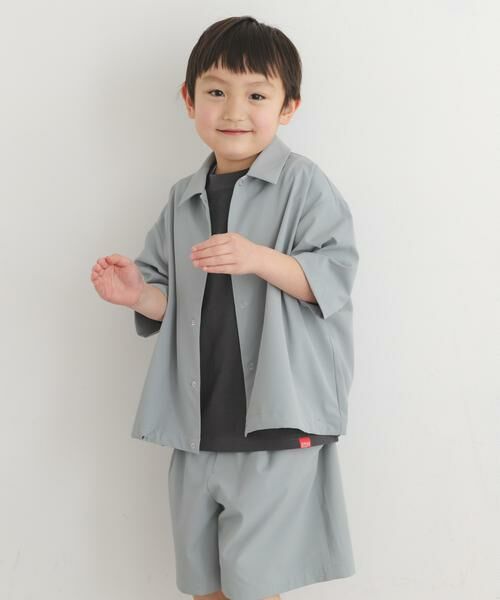 URBAN RESEARCH DOORS / アーバンリサーチ ドアーズ トップス | 『150サイズあり』『UR TECH』サマシェアシャツカーディガン(KIDS)（グリーン）