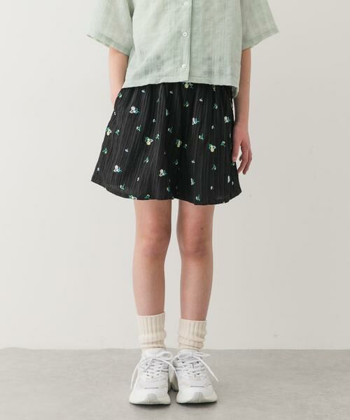 URBAN RESEARCH DOORS / アーバンリサーチ ドアーズ パンツ | 『150サイズあり』フラワー刺繍ショートパンツ(KIDS) | 詳細2