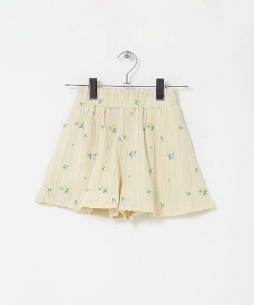 URBAN RESEARCH DOORS / アーバンリサーチ ドアーズ パンツ | 『150サイズあり』フラワー刺繍ショートパンツ(KIDS) | 詳細15