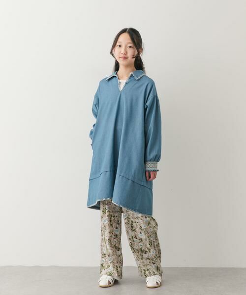 URBAN RESEARCH DOORS / アーバンリサーチ ドアーズ パンツ | 『150サイズ』『親子リンク』フラワープリントイージーパンツ(KIDS)（ベージュ系その他）