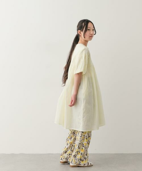 URBAN RESEARCH DOORS / アーバンリサーチ ドアーズ ワンピース | 『親子リンク』『150サイズ』コットンボイルパフスリーブワンピース(KIDS) | 詳細1