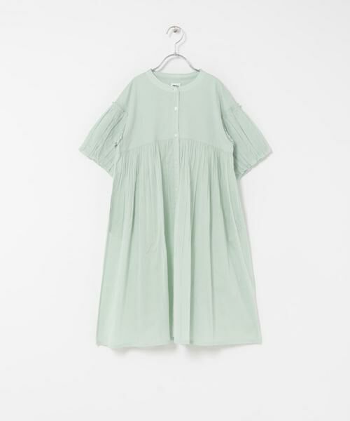URBAN RESEARCH DOORS / アーバンリサーチ ドアーズ ワンピース | 『親子リンク』『150サイズ』コットンボイルパフスリーブワンピース(KIDS)（ミント）