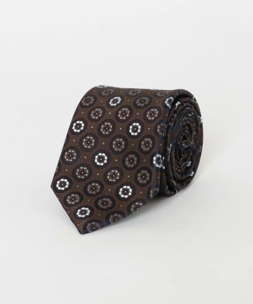 URBAN RESEARCH DOORS / アーバンリサーチ ドアーズ ネクタイ | LIFE STYLE TAILOR　26SS国内タイ小紋3（ブラウン）