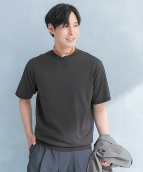 URBAN RESEARCH DOORS / アーバンリサーチ ドアーズ シャツ・ブラウス | LIFE STYLE TAILOR　ハイゲージクルーネック半袖ニット | 詳細4