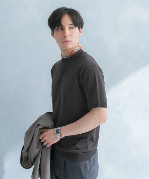 URBAN RESEARCH DOORS / アーバンリサーチ ドアーズ シャツ・ブラウス | LIFE STYLE TAILOR　ハイゲージクルーネック半袖ニット | 詳細5