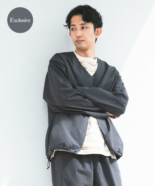 URBAN RESEARCH DOORS / アーバンリサーチ ドアーズ ノーカラージャケット | 『別注』Marmot×DOORS　DOTAIR CARDIGAN SHIRTS（ブルー）