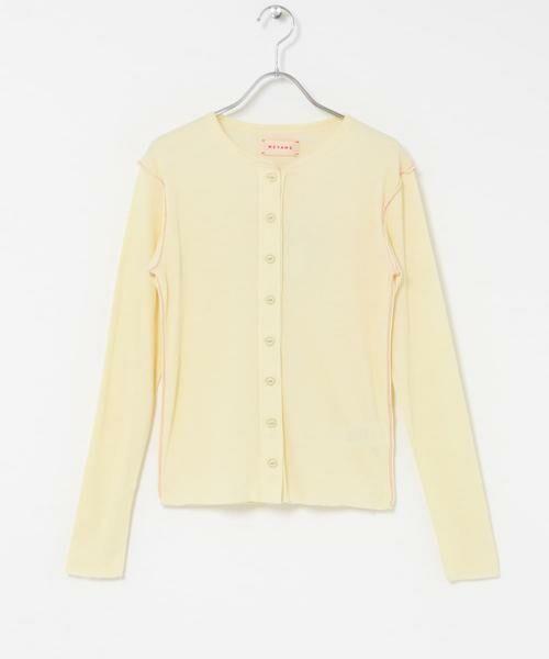 URBAN RESEARCH DOORS / アーバンリサーチ ドアーズ カーディガン・ボレロ | MEYAME　SOFT RIB SIDE STITCH CARDIGAN（アイボリー）