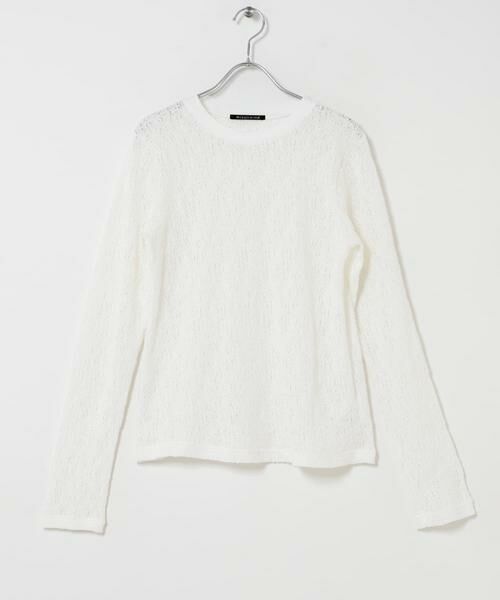 URBAN RESEARCH DOORS / アーバンリサーチ ドアーズ Tシャツ | mizuiro-ind　LACE CREW NECK T-SHIRTS | 詳細1