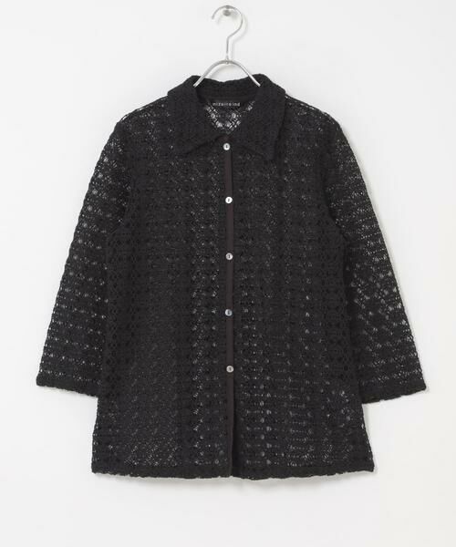 URBAN RESEARCH DOORS / アーバンリサーチ ドアーズ シャツ・ブラウス | mizuiro-ind　LACE SHIRTS（ブラック）