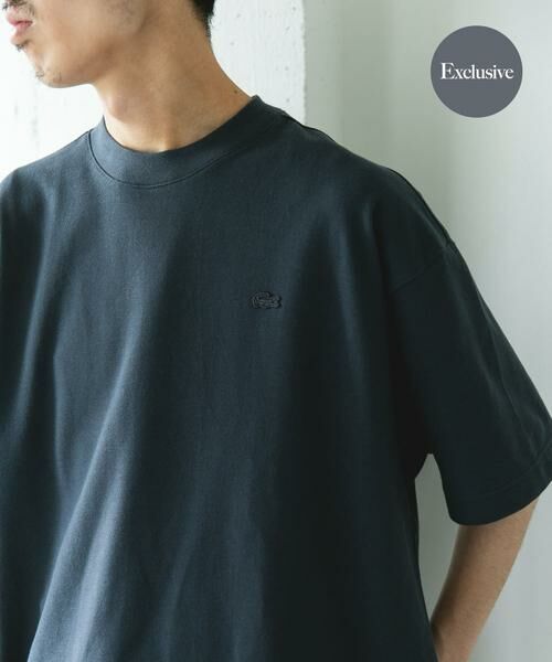 URBAN RESEARCH DOORS / アーバンリサーチ ドアーズ Tシャツ | 『別注』LACOSTE×DOORS　MOSS STITCH SHORT-SLEEVE T-SHIRTS（ダークグレー）