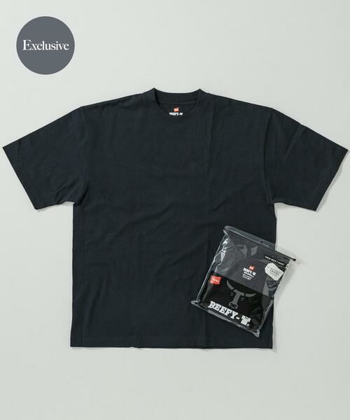 URBAN RESEARCH DOORS / アーバンリサーチ ドアーズ Tシャツ | 『別注』HANES×DOORS BEEFY-T DOORS FIT SHORT-SLEEVE(ネイビー)
