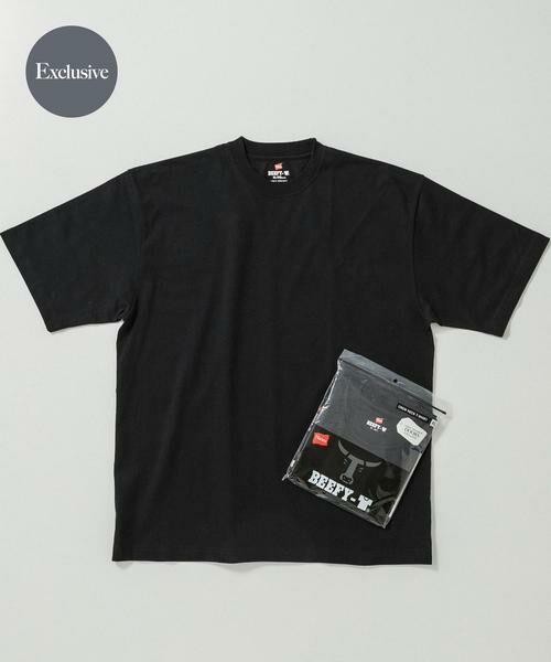 URBAN RESEARCH DOORS / アーバンリサーチ ドアーズ Tシャツ | 『別注』HANES×DOORS BEEFY-T DOORS FIT SHORT-SLEEVE(ブラック)