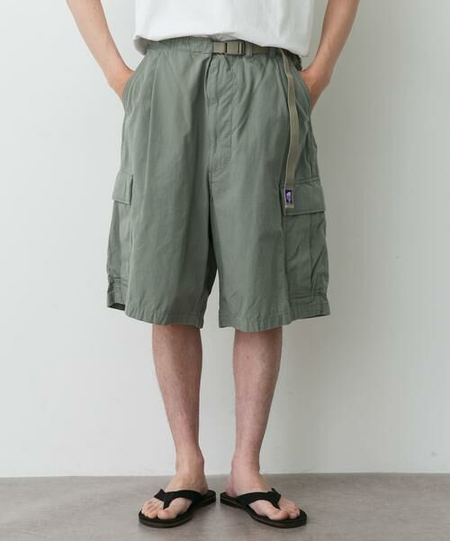 URBAN RESEARCH DOORS / アーバンリサーチ ドアーズ ショート・ハーフ・半端丈パンツ | THE NORTH FACE PURPLE LABEL　RIPSTOP FLD CARGO SHORTS（カーキ）