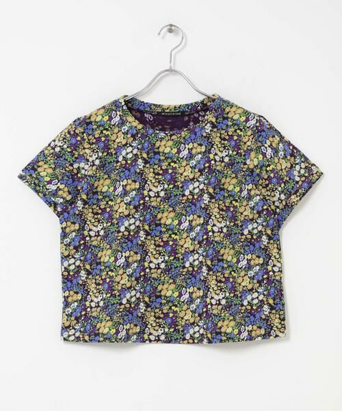 URBAN RESEARCH DOORS / アーバンリサーチ ドアーズ Tシャツ | mizuiro-ind　FLOWER PRINT T-SHIRTS（ネイビー）