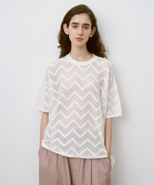 URBAN RESEARCH DOORS / アーバンリサーチ ドアーズ Tシャツ | unfil　MESHCOTTONJERSEYT-SHIRTS（オフホワイト）