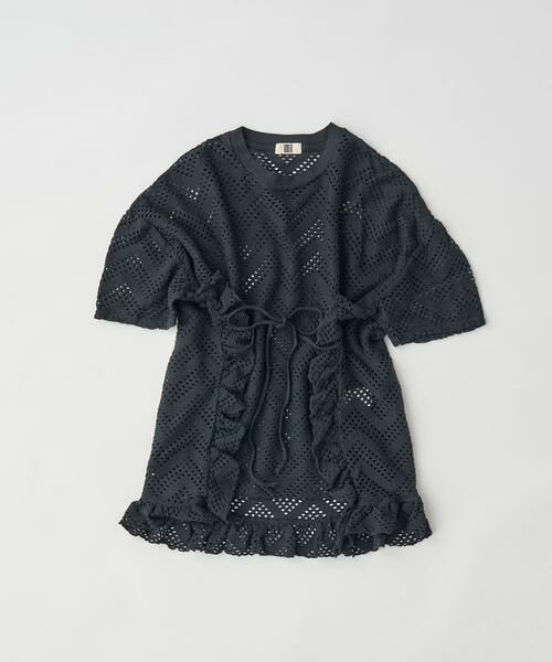 URBAN RESEARCH DOORS / アーバンリサーチ ドアーズ Tシャツ | unfil　MESHCOTTONJERSEYT-SHIRTS（ブラック）