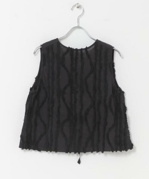 URBAN RESEARCH DOORS / アーバンリサーチ ドアーズ その他トップス | ARCHI　FUZZ JQ SLEEVE-LESS TOP（ブラック）
